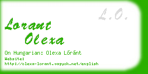 lorant olexa business card